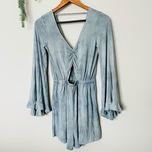 American Eagle Light Blue Romper